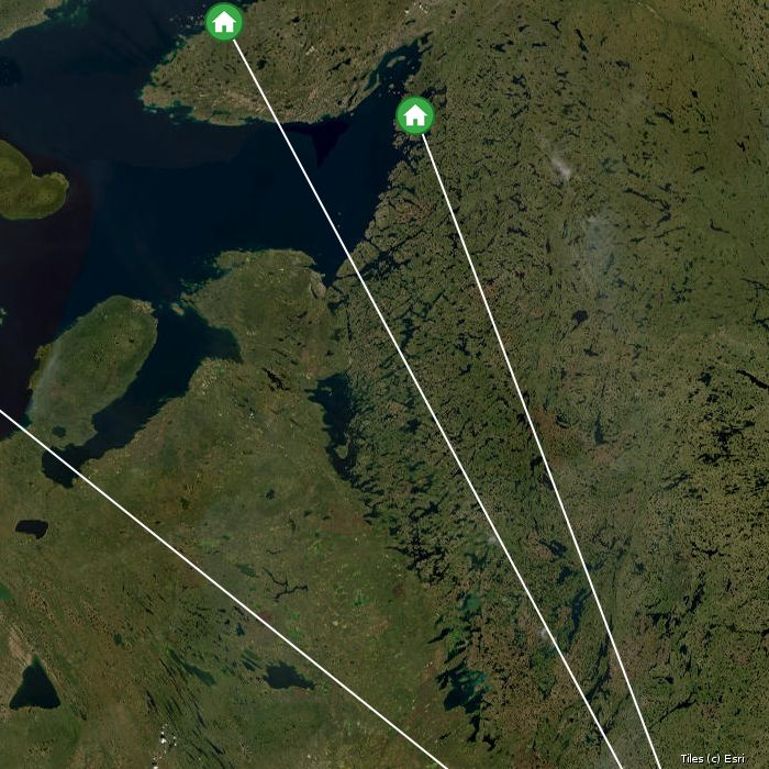 Satellite map of Plummer's Arctic Lodges lodges and air base