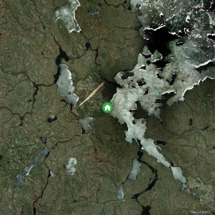 Satellite map of Webber's Lodges lodges and air base