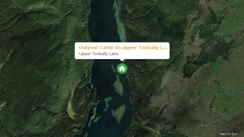 Map preview of the lake and surrounding area