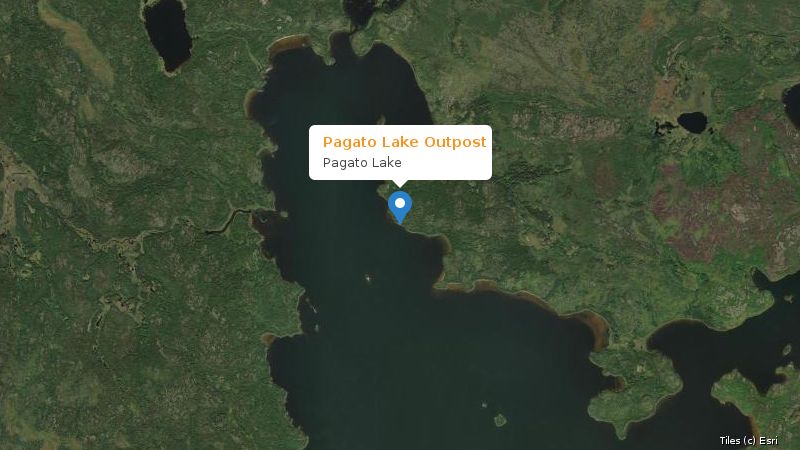 Map preview of the lake and surrounding area