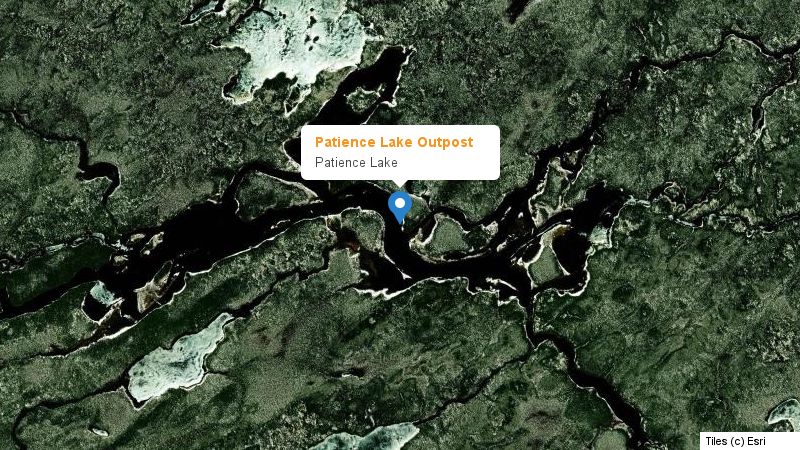 Map preview of the lake and surrounding area