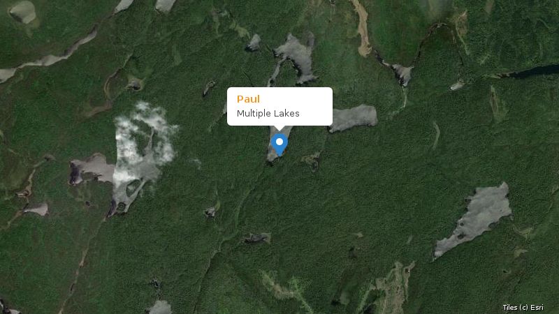Map preview of the lake and surrounding area