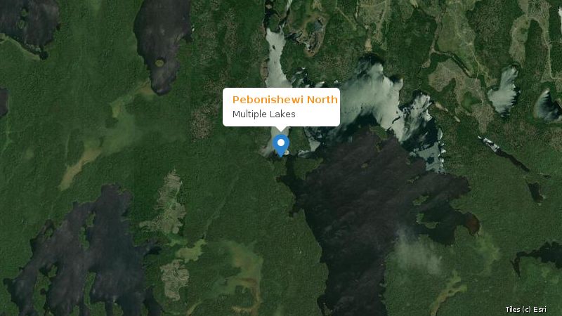 Map preview of the lake and surrounding area