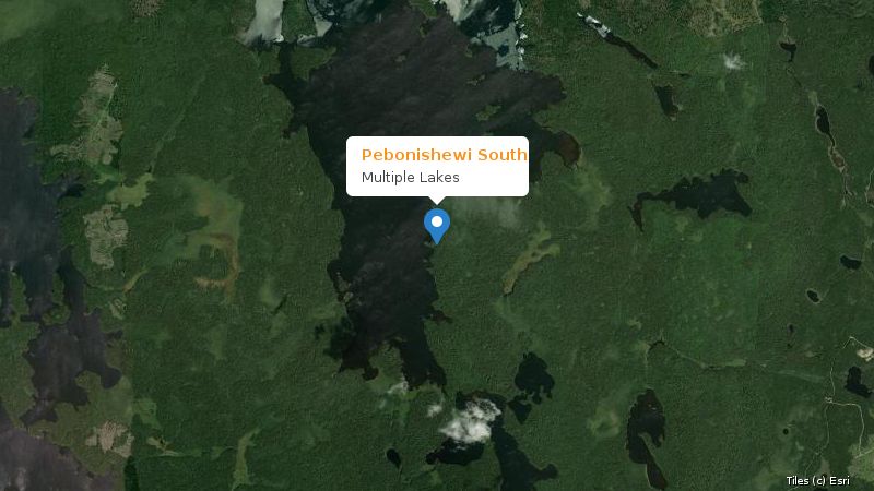 Map preview of the lake and surrounding area