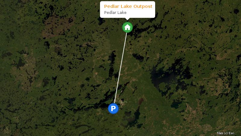 Map preview of the lake and surrounding area