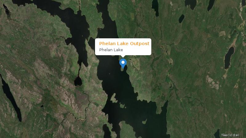 Map preview of the lake and surrounding area