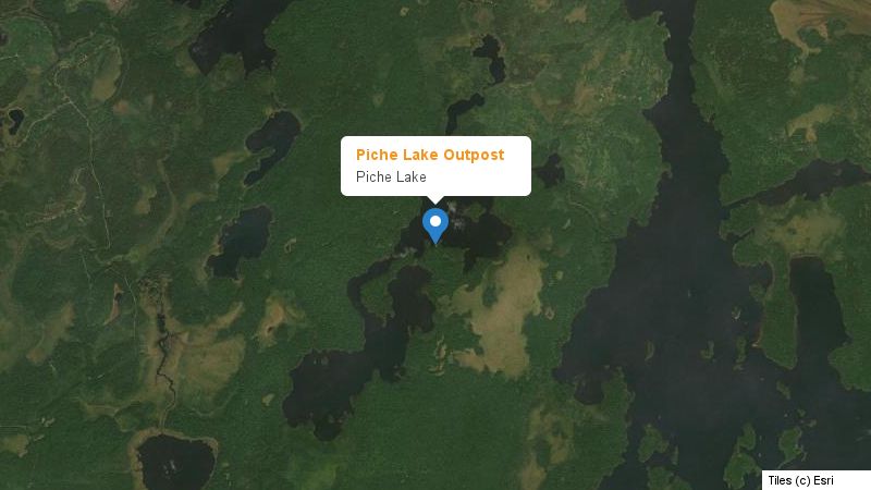 Map preview of the lake and surrounding area