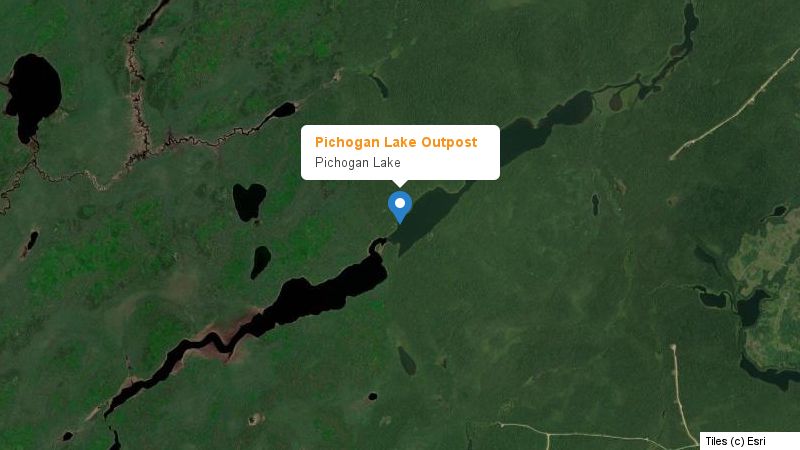 Map preview of the lake and surrounding area