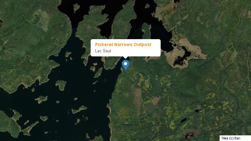 Map preview of the lake and surrounding area