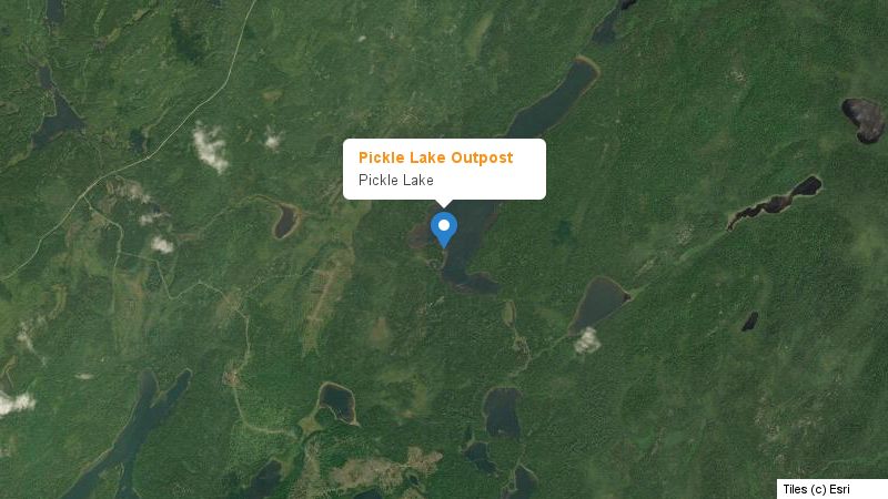 Map preview of the lake and surrounding area