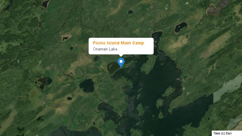 Map preview of the lake and surrounding area