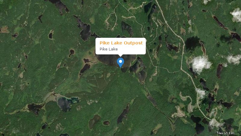 Map preview of the lake and surrounding area