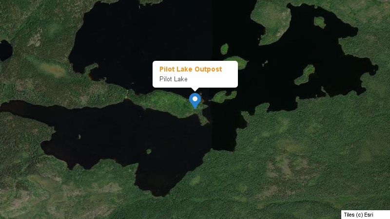 Map preview of the lake and surrounding area