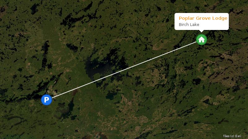 Map preview of the lake and surrounding area