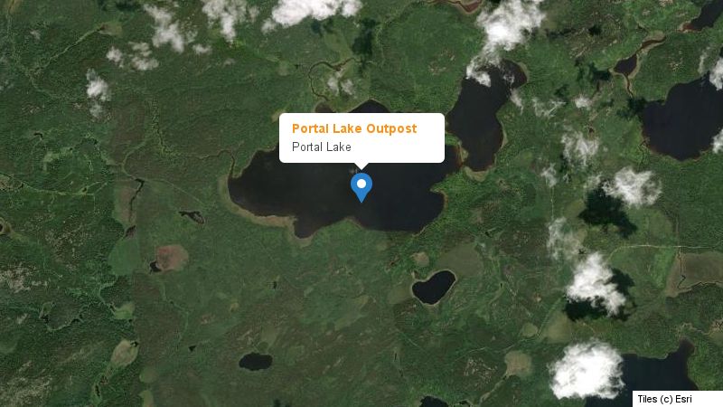 Map preview of the lake and surrounding area