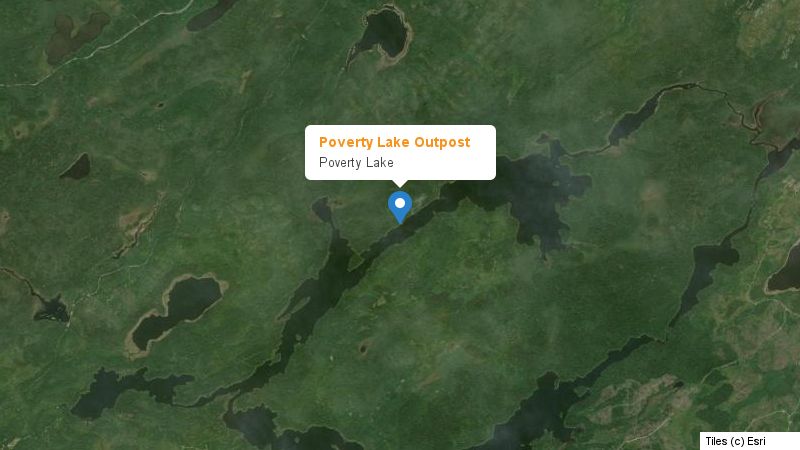 Map preview of the lake and surrounding area
