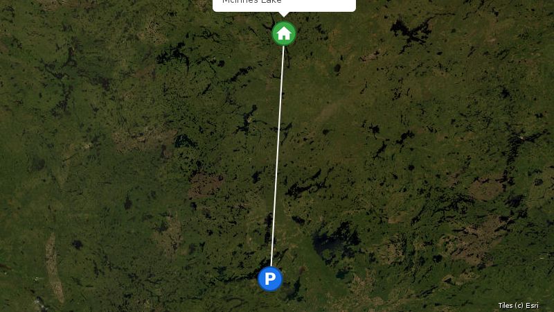 Map preview of the lake and surrounding area
