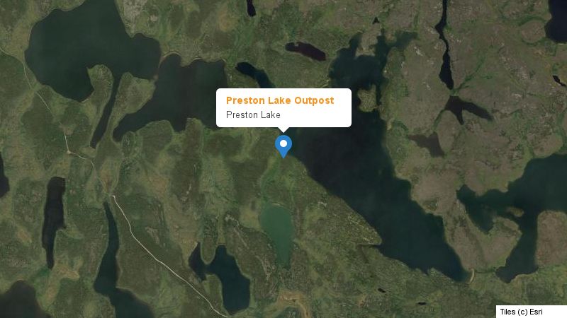 Map preview of the lake and surrounding area