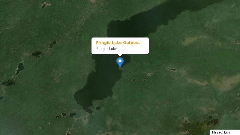 Map preview of the lake and surrounding area