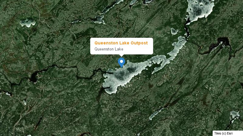 Map preview of the lake and surrounding area