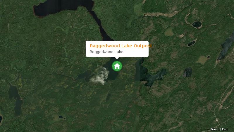 Map preview of the lake and surrounding area