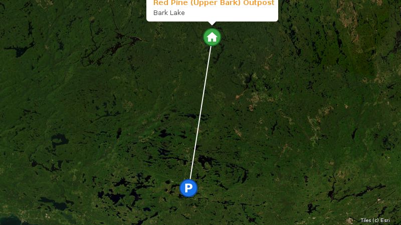 Map preview of the lake and surrounding area