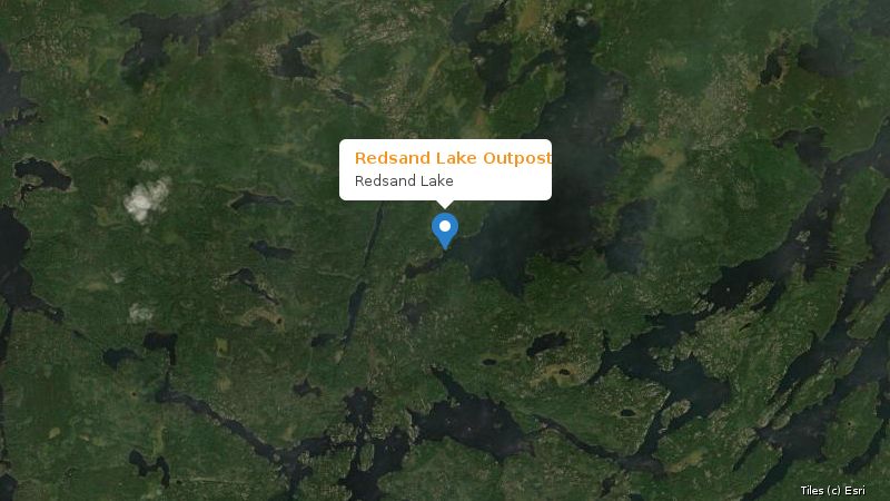 Map preview of the lake and surrounding area