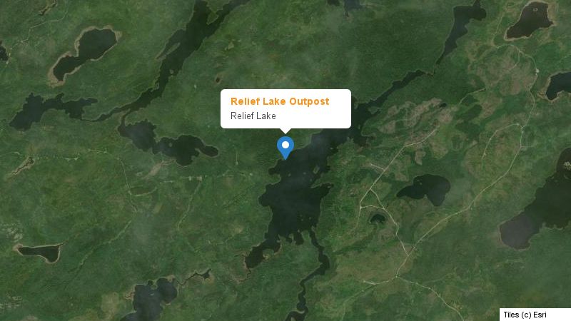 Map preview of the lake and surrounding area