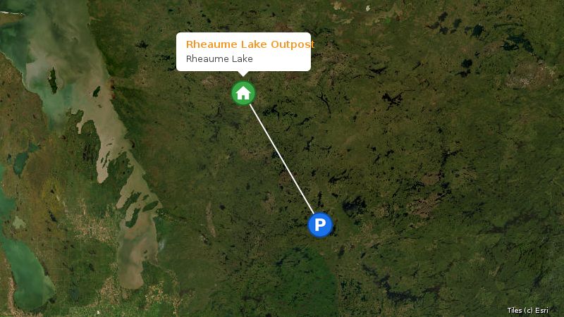 Map preview of the lake and surrounding area