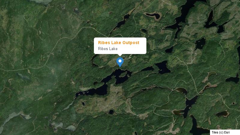 Map preview of the lake and surrounding area