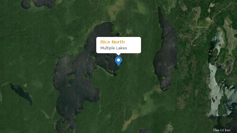 Map preview of the lake and surrounding area