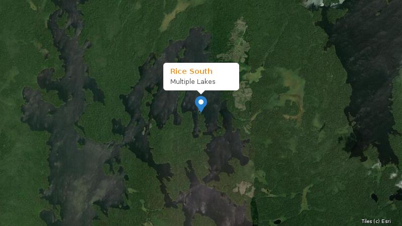 Map preview of the lake and surrounding area