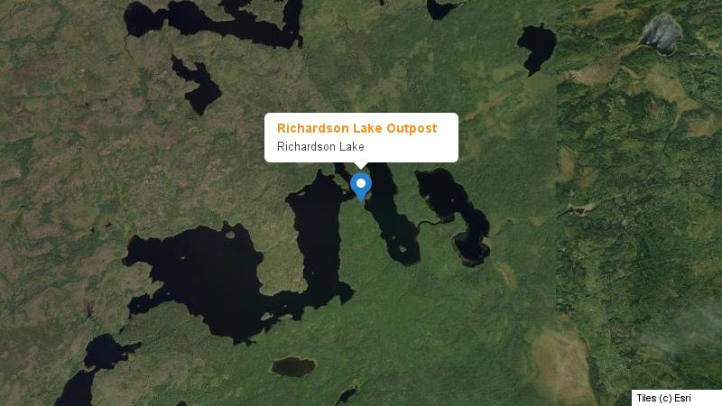 Map preview of the lake and surrounding area