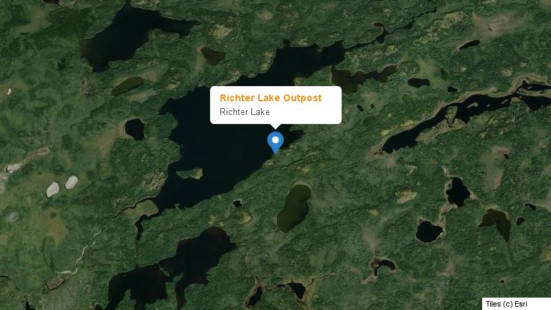 Map preview of the lake and surrounding area