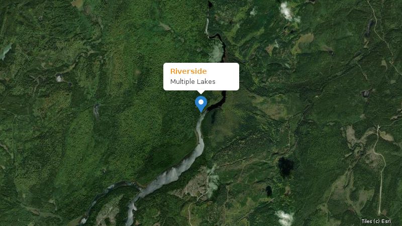 Map preview of the lake and surrounding area