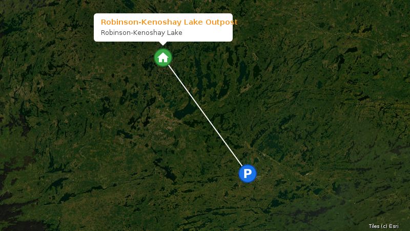 Map preview of the lake and surrounding area