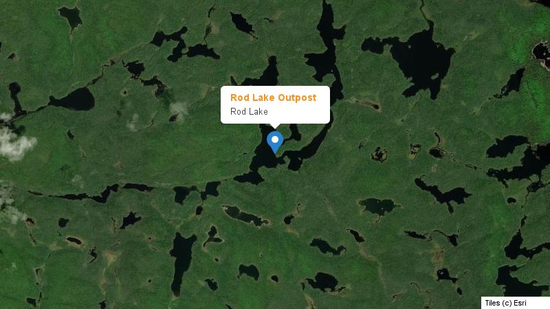 Map preview of the lake and surrounding area