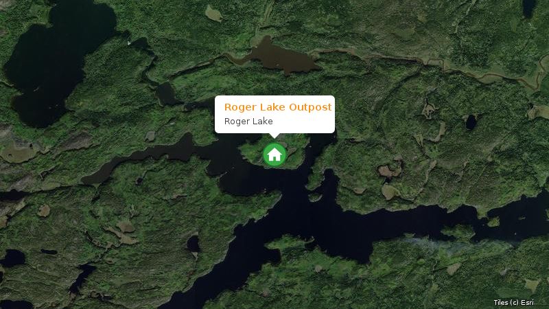 Map preview of the lake and surrounding area