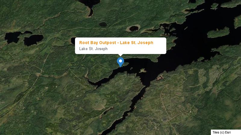 Map preview of the lake and surrounding area