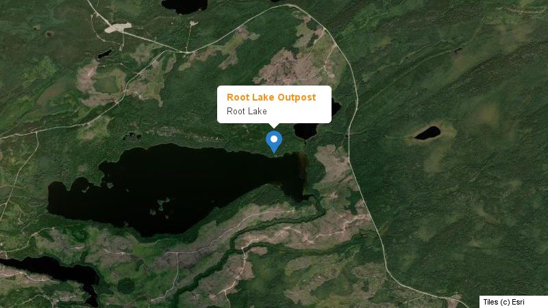 Map preview of the lake and surrounding area