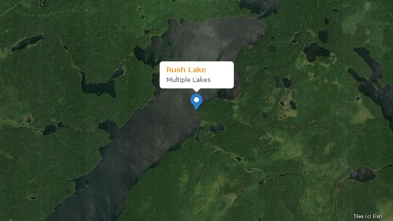 Map preview of the lake and surrounding area