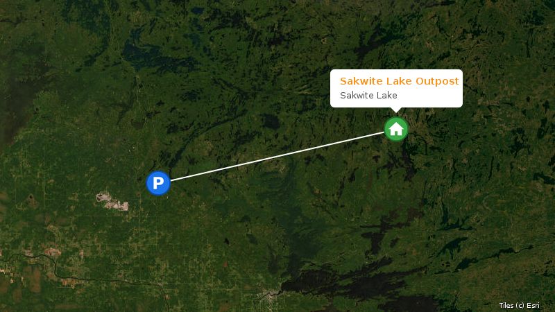 Map preview of the lake and surrounding area