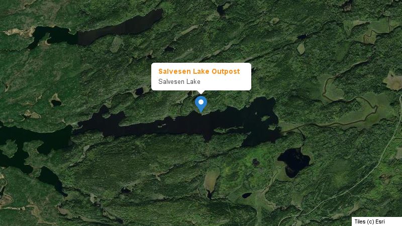 Map preview of the lake and surrounding area