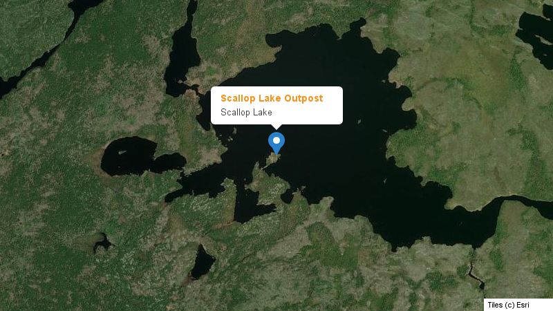 Map preview of the lake and surrounding area