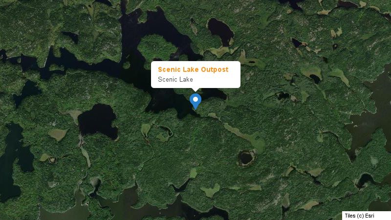 Map preview of the lake and surrounding area