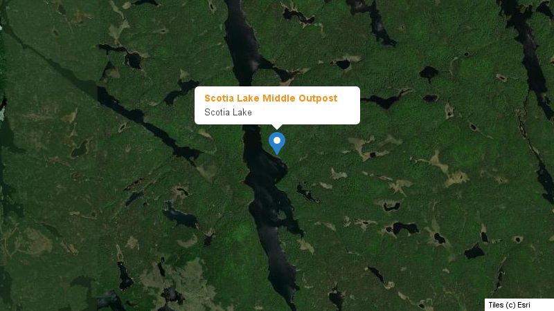 Map preview of the lake and surrounding area