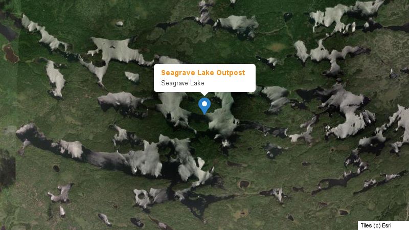 Map preview of the lake and surrounding area