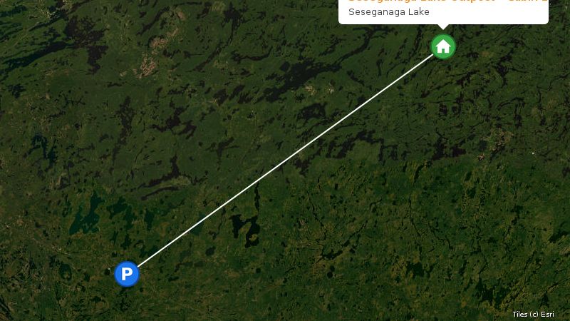 Map preview of the lake and surrounding area