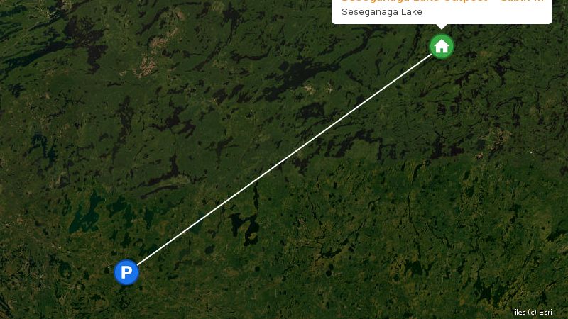 Map preview of the lake and surrounding area