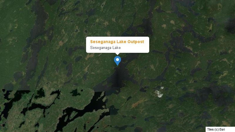 Map preview of the lake and surrounding area